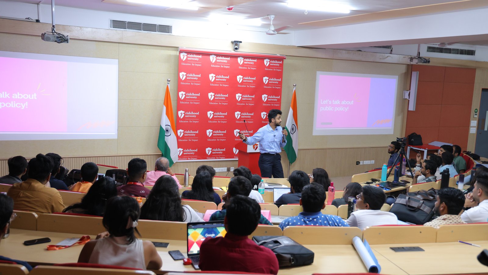 A PPI session on public policy careers in a full university lecture hall