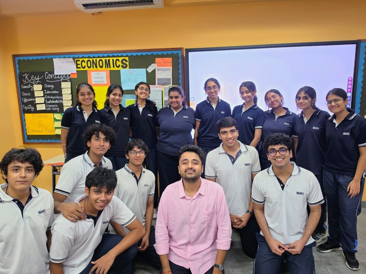 School students after a session on policy and economics